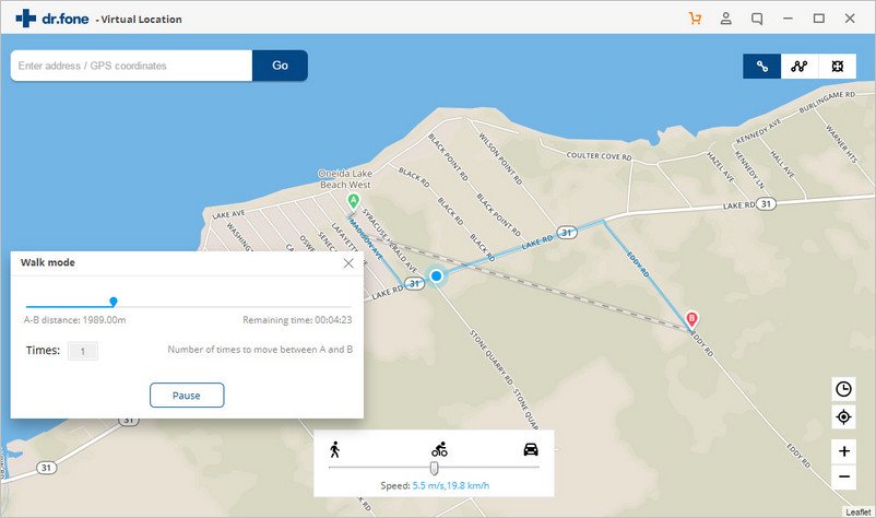 dr.fone fake gps mode