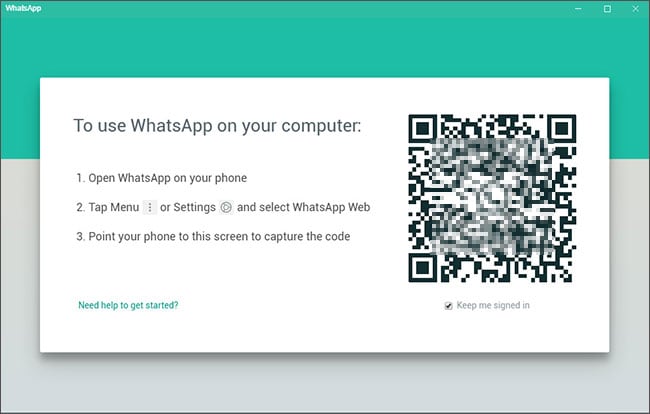 access whatsapp on windows