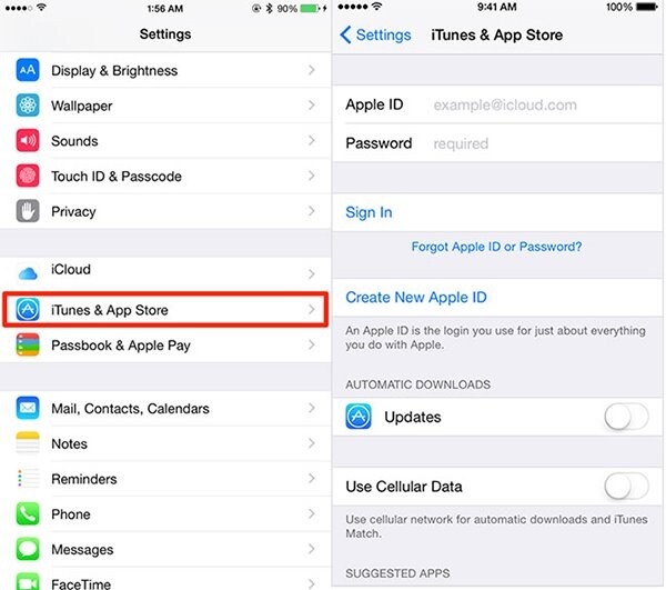 reset apple id on iphone