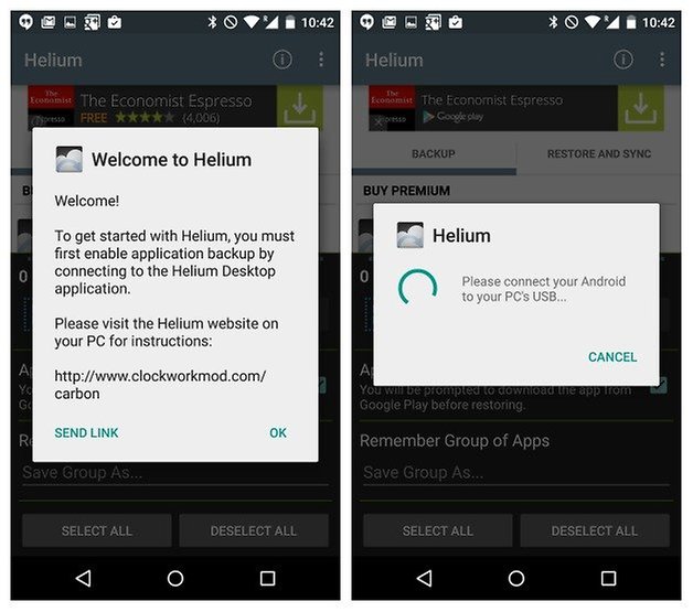 Como fazer backup do Android usando o Helium