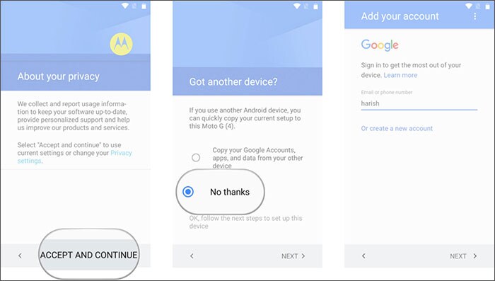 login to google account on new device