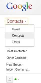 view backed up contacts in gmail
