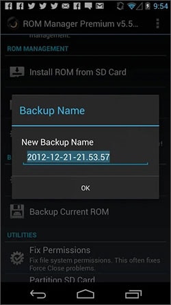 how to backup android stock