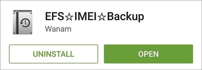 How do I backup and restore EFS IMEI on Android