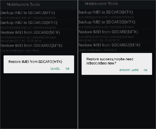 how to backup imei android phone