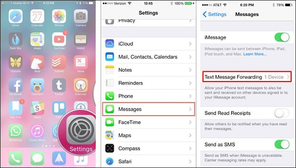 backup text messages iPhone to Gmail