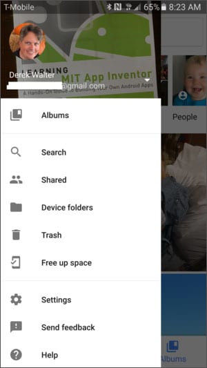 google photo backup android