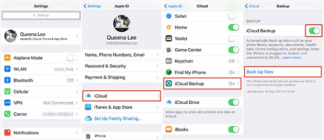 backup pictures to icloud