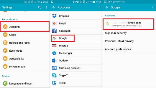 how to backup contacts to Gmail