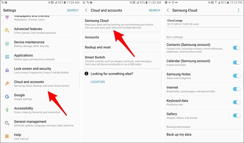 how to back up text messages to samsung cloud