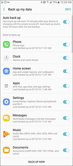 how to back up text messages to samsung cloud