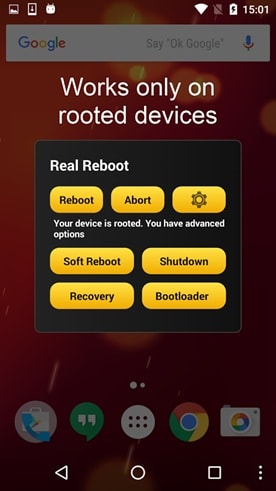 How can I remotely restart my Android phone