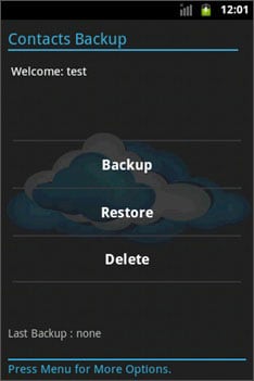 backup contacts app android