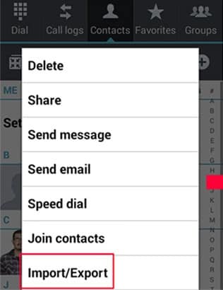 open contacts app on samsung galaxy s9/8/7