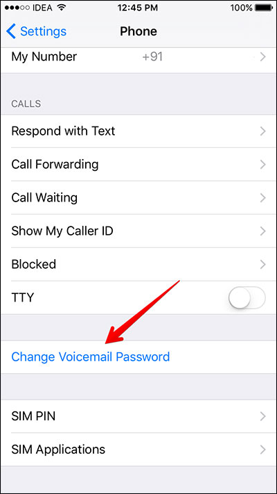 change voicemail password on iphone