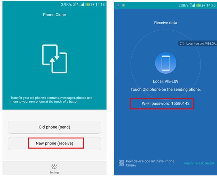download and install android clone app on device