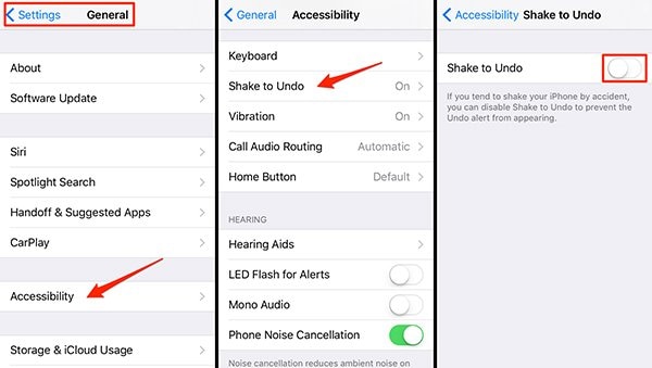 How to disable 'Shake to Undo' on iPhone and iPad