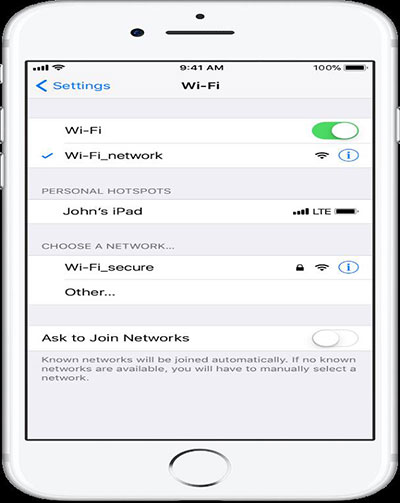 wifi not working on iphone