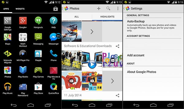 how to backup photos on android