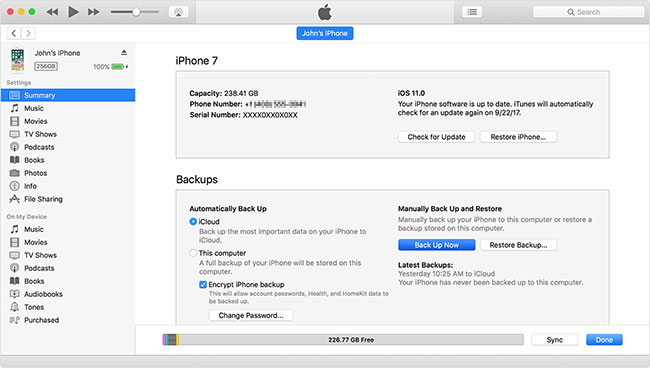 backup iphone without icloud