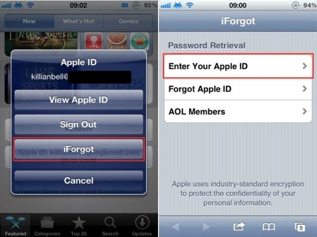 how to retrieve iphone password