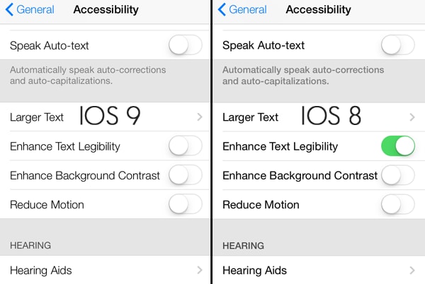 ios 8 vs ios 9