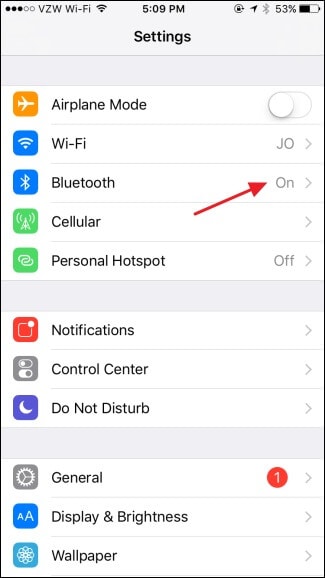 bluetooth not working on iphone 6