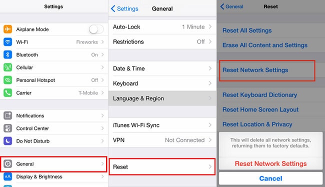 reset networking setting
