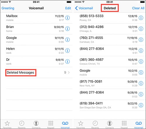 recover iphone voicemail