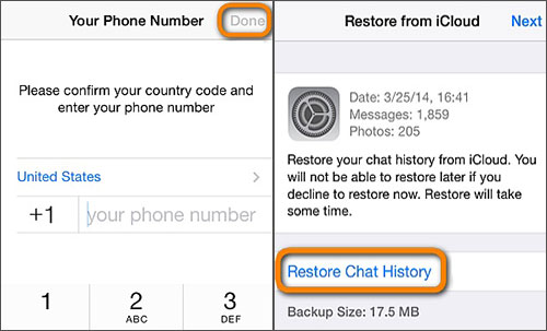 how to retrieve whatsapp from icloud