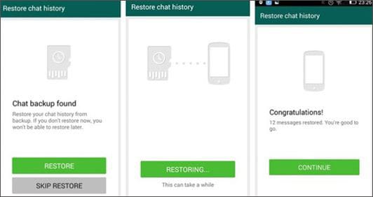 restore whatsapp backup on new phone