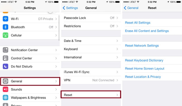how to reset all settings on iphone