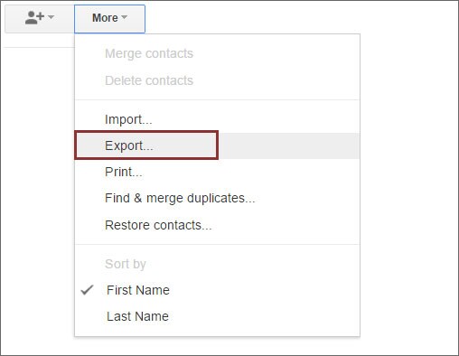 export gmail contacts to computer