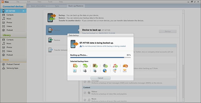 backup samsung contacts with samsung kies