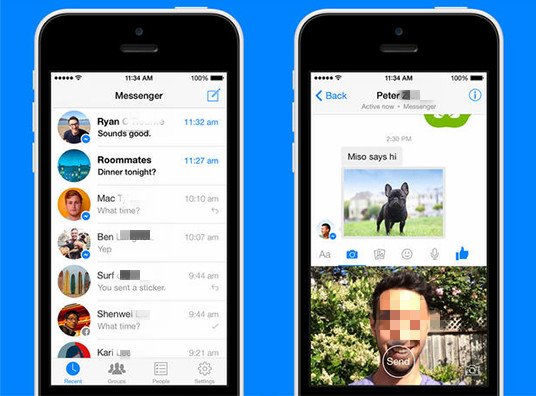 send video facebook messenger for ios