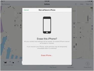 erase data on stolen iphone