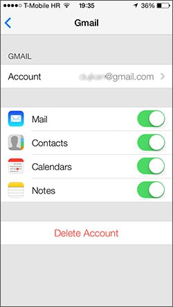 Remove and re-add Gmail Account