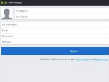 how do i create a kik messenger account