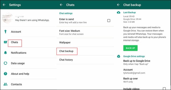 how to transfer whatsapp to samsung s8