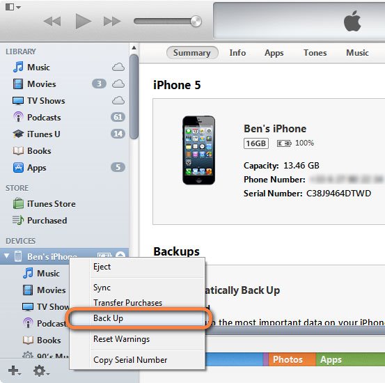 does itunes backup notes from iphone
