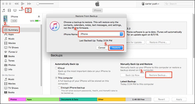 recover lost vidoes from itunes