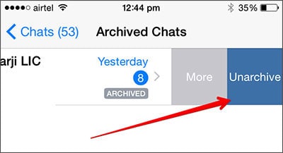 archive whatsapp messages iphone