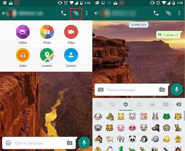 how to send whatsapp messages on samsung