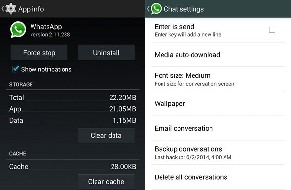 whatsapp connection issues