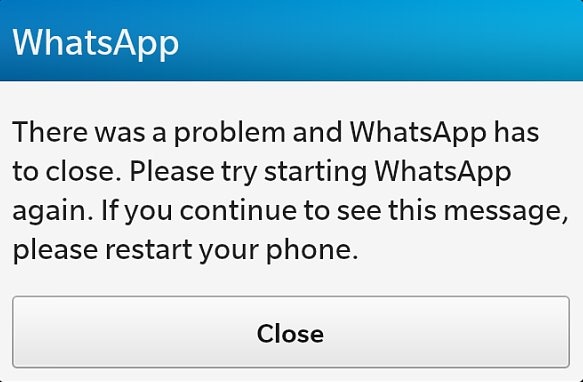 whatsapp problem
