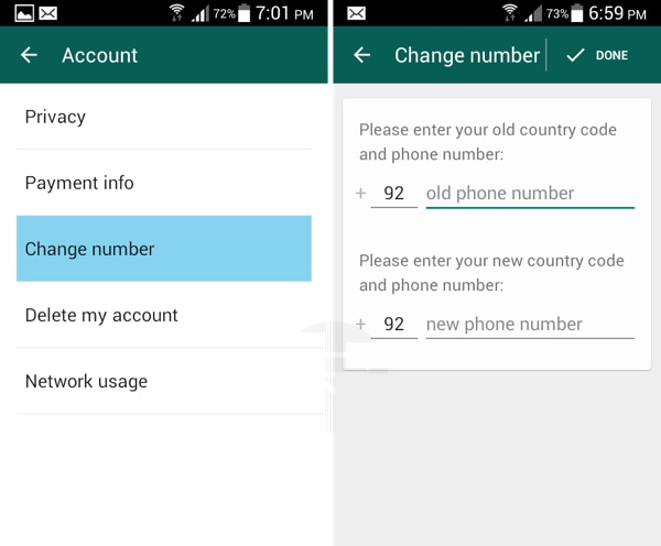 whatsapp change phone number
