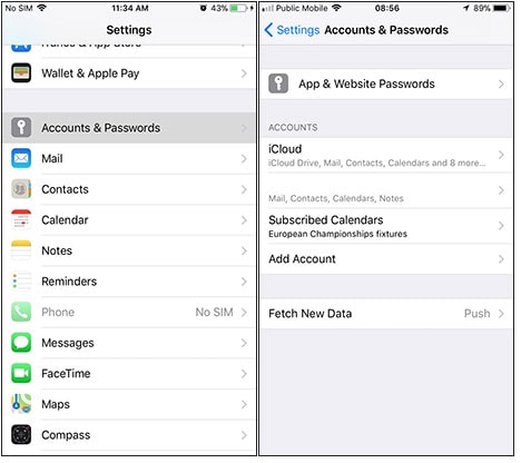re-add yahoo mail to ios mail