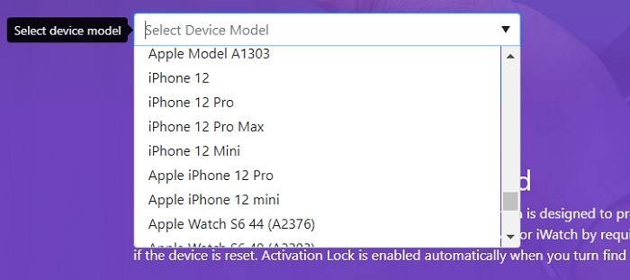 choose device model