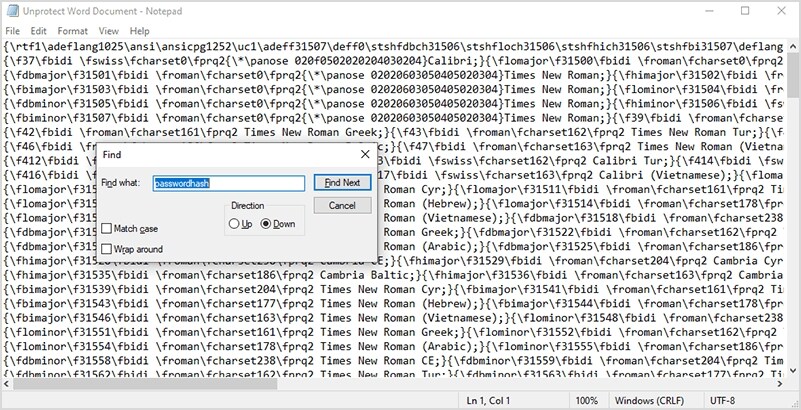 find and replace passwordhash with nopassword