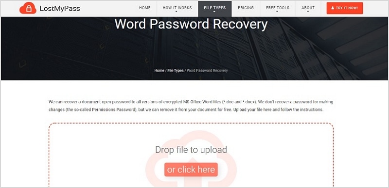 word password remover online - lostmypass